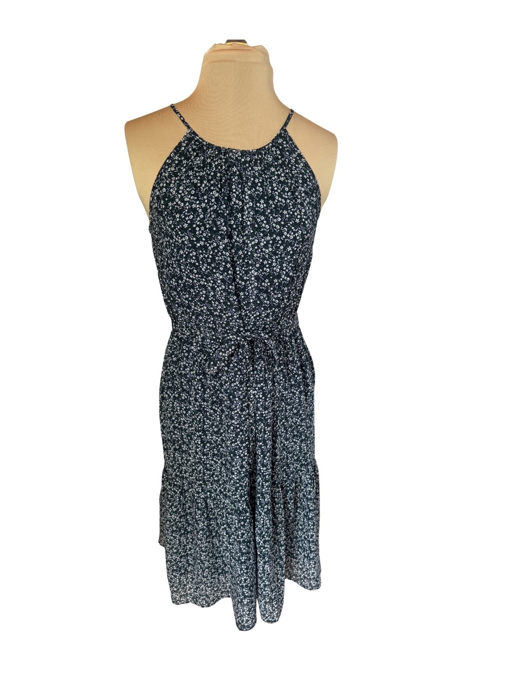 DR2 Navy Floral Midi Dress - Size S